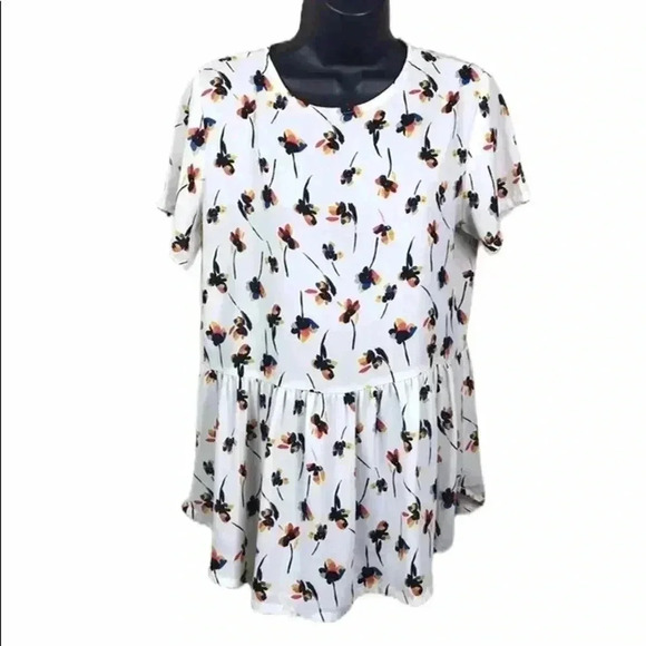 Asher by Fabr’ik Houston Floral Blouse Size M—B2 - Picture 3 of 8